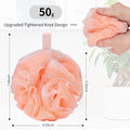 Bath Loofah Sponge Body Scrubber Shower Sponge Exfoliating Mesh Pouf Shower Ball Bath Sponges for Women and Men Bathing Accessories (4Pack 50G
