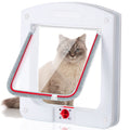 Saintrygo Pet Door for Cats and Dog Cat Flap Door Interior Exterior Cat Weatherproof Pet 4-Way Rotary Lock for Cats Doggie Kittens, 8 X 8.6 Inches