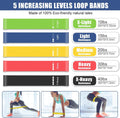 23Pcs Resistance Bands Set Workout Bands, 5 Stackable Exercise Bands with Handles, 5 Resistance Loop Bands, Jump Rope, Figure 8 Resistance Bands,