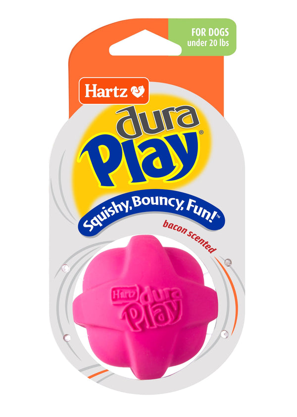 Hartz DuraPlay Bacon Scented Dog Toys, Small (Assorted Color) Small Ball 1 Count