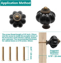 12pcs Black Pumpkin Knobs, Vintage Ceramic Cabinet Knobs | Dresser Knobs, Drawer Knobs, Door Knobs, Drawer Pulls, Dresser Handles with Mounting