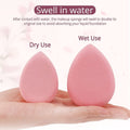 BEAKEY Flat Duo Patented Makeup Sponge Set of 2, Latex Free Pink Beauty Sponge for Foundation and Powder Application, Soft Blending Sponges, Large