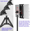 Ipad Tripod Stand, with 65 Inch Height Adjustable Ipad Stand Holder & Ipad Floor Stand with 360ÃÂ° Rotating Ipad Tripod Mount for Ipad Pro, Iphone,