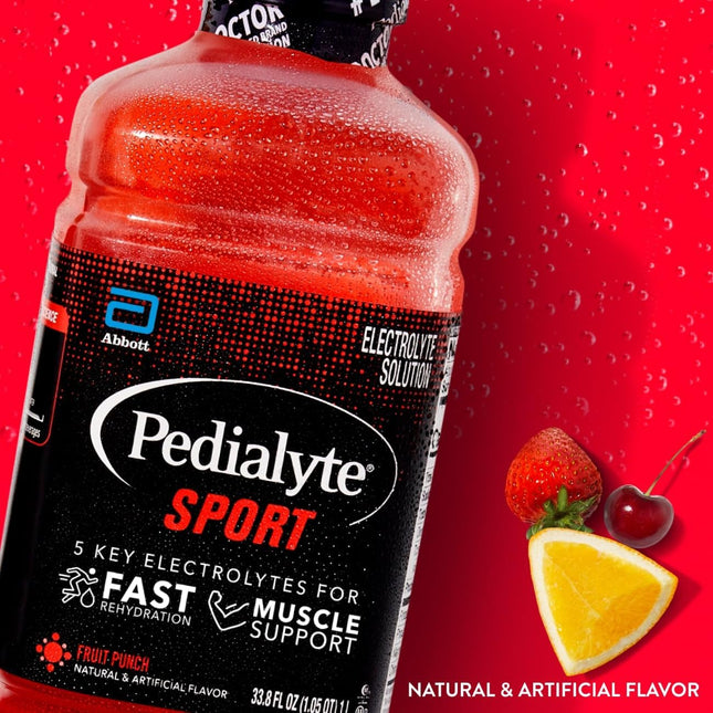 Pedialyte Sport Electrolyte Drink, Fast Hydration with 5 Key Electrolytes for Mu