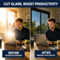 WPCTEV One Way Window Film, Daytime Privacy Mirror Window Tint, Static Cling Reflective Window Film Heat Control UV Blocking & Glare Reduction for