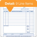 Adams Job Work Order Book, 3-Part Carbonless, White/Canary/White, 5-9/16 x 8-7/16 Inches, 33 Sets (T5868)