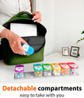 Extra Large Pill Organizer – Weekly Pill Box 7 Day AM PM for Big Vitamins & Supplements, Large Capacity Medication Dispenser with 7 Detachable