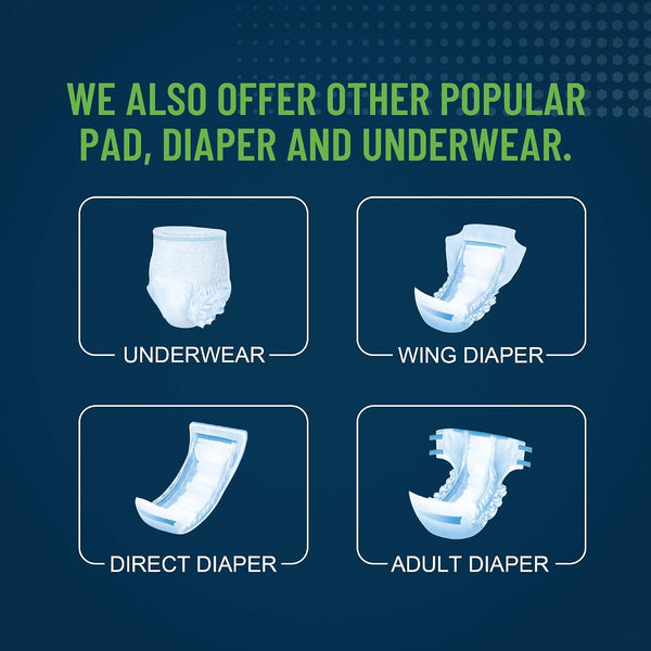 Unifree Disposable Underpads, Bed Pads, Incontinence Pad, Super Absorbent, 50 Count, Blue (XL 30X36 Inch)
