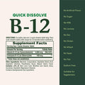 Nature's Bounty Vitamin B12, Quick Dissolve Vitamin Supplement, 40 Tablets Unflavored 40 Count (Pack of 2)