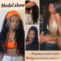 Passion Twist Hair - 12 Inch Water Wave Crochet Hair 8 Packs Short Crochet Braids Passion Twists Braiding Hair Bohemian Synthetic Hair Extension