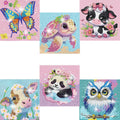 ZHUDENGXJL 6 Packs Diamond Art Painting Kits for Kids Animal, DIY Diamond Art Mosaic Kits for Kids Ages 6-12 Beginner Gem Art and Arts and Crafts