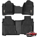 YITAMOTOR Floor Mats for 2014-2018 Silverado/Sierra 1500, 2015-2019 2500HD 3500HD, Crew Cab w/Bench Seat Carpet Floor, Custom Fit All Weather TPE