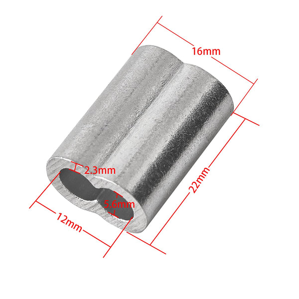 3/16" 20PCS Aluminum Crimping Loop Sleeve for Wire Rope, Cable Ferrule 3/16"(5mm)