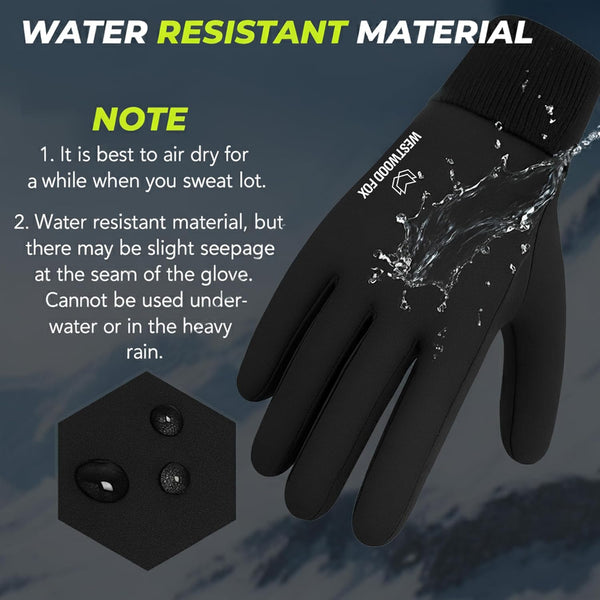 Winter Gloves Touchscreen Slightly Waterproof Thermal Warm anti Slip Running Cycling Gloves Windproof Glove with Elastic Cuffs for Men Women
