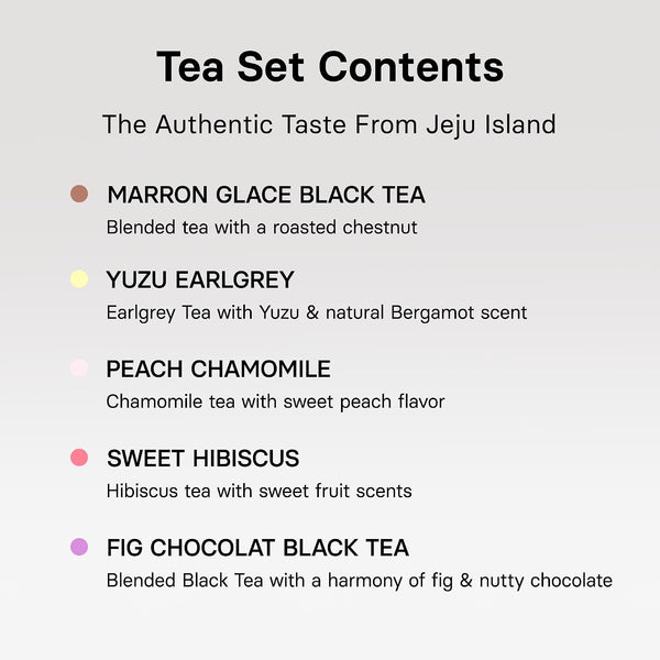 OSULLOC Premium Tea Collection (40 Count, 10 Flavors X 4 Ea), Assorted Tea Bag Sampler, Premium Organic Pure & Blended Self Care Gift Set Box from