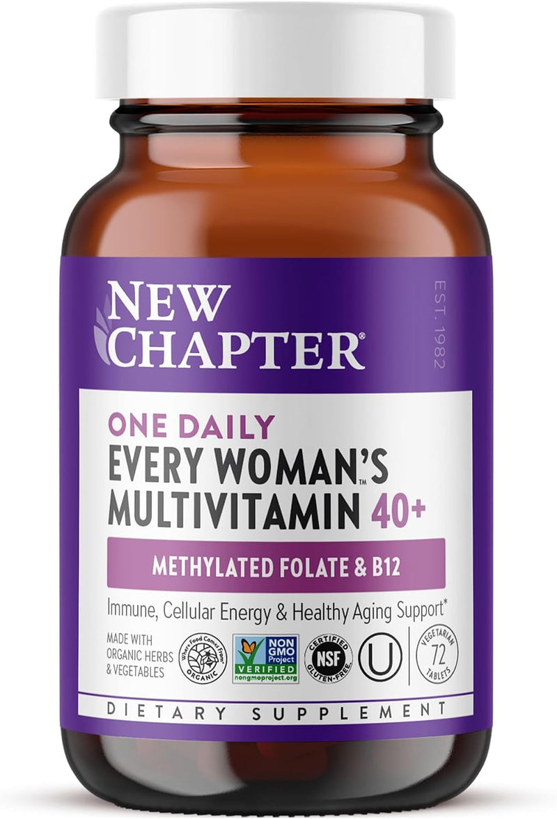 New Chapter Women'S Multivitamin 40 plus for Energy, Healthy Aging + Immune Support with 20+ Nutrients -- Every Woman'S One Daily 40+, Gentle on