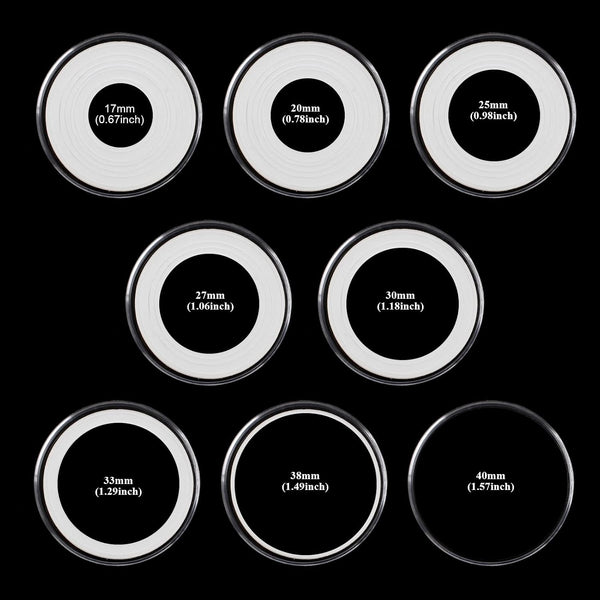 Utron 60P Clear Plastic Coin Capsules, Dollar Coin Holder, 40mm Silver Coin Storage for Collectors, Morgan Silver Dollar Coin Holders with