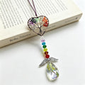 Healing Crystal Decor Tree of Life Car Hanging Accessories Suncatcher with Wings 7 Chakras Window Wall Hanging Decor Meditation Ornaments Home