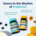 Newrhythm Probiotics 120 Billion CFU 36 Strains, 3-In-1 Probiotics for Digestive Health & Immune Support with Prebiotics & Enzymes, Probioticos