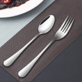 Set of 12, Stainless Steel Dinner Forks and Spoons, Findtop Heavy-Duty Forks (8 Inch) and Spoons (7 Inch) Cutlery Set