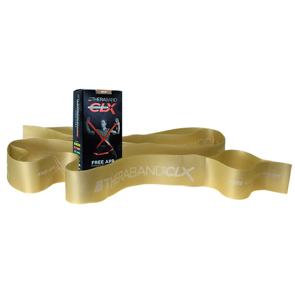THERABAND CLX Resistance Band with Loops, Fitness Band for Home Exercise and Full Body Workouts, Portable Gym Equipment for Home Training, Gift