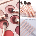 Eye Makeup Brush Set, 6 Pcs Professional Blending Eyeshadow Makeup Brushes for Concealer Eyebrows Eyeliner, Soft Hairs & Wood Handle Baby Pink 6pcs