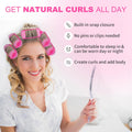 36-Pack Soft Foam Hair Rollers for Overnight Styling - Flexible Sponge Curlers for Frizz-Free, Damage-Free Curls (Pink, 0.98 Inch) 2.8x0.98inch-Pink