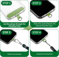 CACOE Phone Lanyard 2 Pack-1× Adjustable Neck Strap,1× Wrist Strap,2× Pads,Universal Crossbody Cell Phone Lanyards,Multifuctional Phone Lanyards