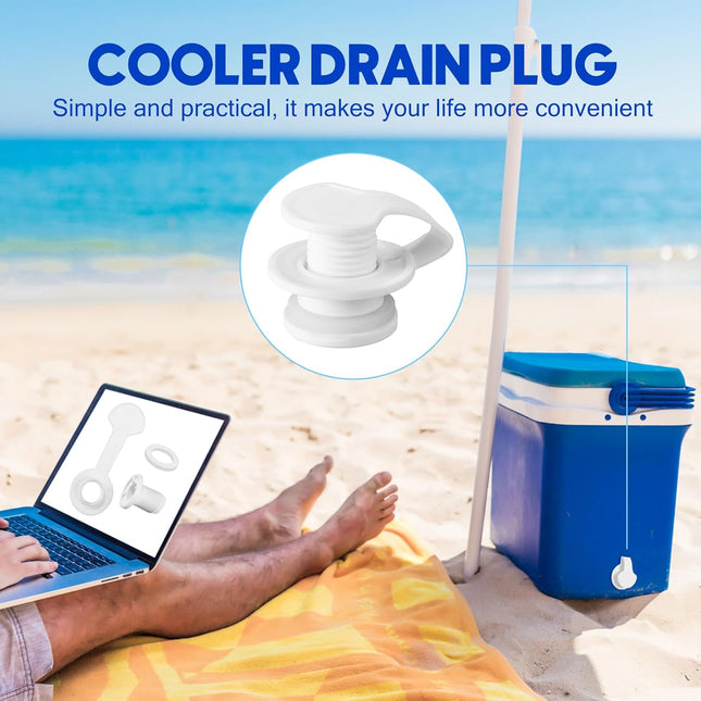 3 Sets Cooler Drain Plug Cooler Plug Replacement Triple Snap Drain Assembly for Coolers 1.14 Inches/ 2.9 Cm Shaft Length