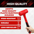 YIYITOOLS Dead Blow Hammer Set, 3 Piece/16oz(1LB),27oz(1.5LB),45oz(3LB),Red and Black, Shockproof Design, No Rebound Mallet Unibody Molded