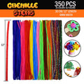 Performore Colorful Pipe Cleaners Craft Set 350-Pack Chenille Stem Wires in 35 Bright Colors 5mm Thick Reusable Twistable Fuzzy Sticks DIY Art