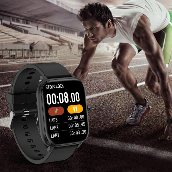 Smart Watch for Men Women Compatible with iPhone Samsung Android Phone 1.83 inch Full Touch Screen IP68 Waterproof Bluetooh Fitness Tracker Heart
