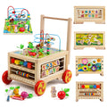 Wooden Activity Cube 7-In-1 Montessori Toy Multipurpose Educational Learning Toy for 1+ Year Old Baby Toddler Kid Boy First Birthday Gift Bead