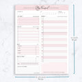 Daily Notepad Planner To Do Schedule - Stay Focused 50 Tear off Premium Made USA (Rose Pink)