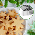 Christmas Cookie Cutters Set of 5 Pieces, Snowflake Shaped Cookie Cutters Set for Christmas and Winter Holiday, Stainless Steel Winter Snowflake