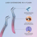 KISS Falscara DIY Eyelash Extension Wisp Applicator for Mistake-Proof Artificial Lash Placement Ã¢ÂÂ Ergonomically Designed Handle to Easily Build