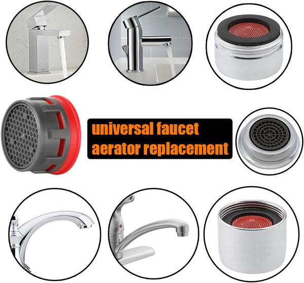 JQK Faucet Aerator, 2.2 GPM Flow Retrictor Insert Aerators Replacement Parts Only Work for Bathroom Sink Faucets 5 Pack, Standard Size, FAN22-P5 1