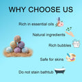 Bath Bomb for Women, 9Pcs Handmade Bubble Bathbombs with Natural Essential Oils, Coco Butters, Holiday Gift for Mother, Wife, Girlfriend, Floral