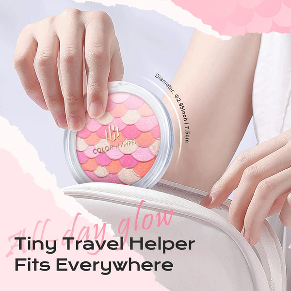 Color Nymph Multi-Colored Blush Highlighter Makeup Palettes | Highly Pigmented Soft Shimmer Powder | Vegan & Cruelty Free, Travel-Friendly Design