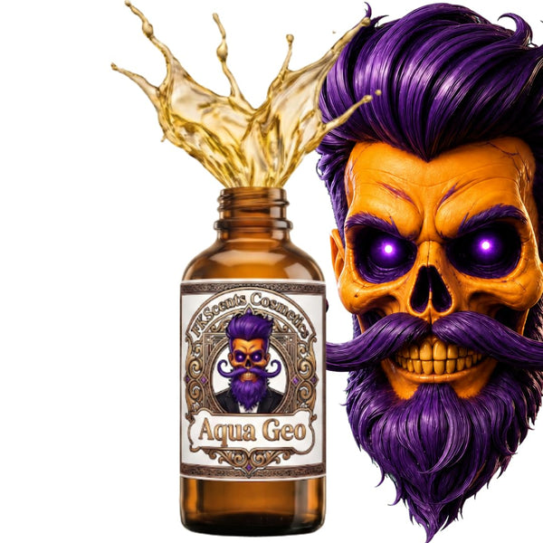 Luxury Anti-Aging Beard & Body COLOGNE | 11 Natural Oils with Plant Retinol for Revitalizing Skin and Hair (Aqua Geo, Eternal, Obsessed)