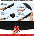 SIEPASA Compact Travel Umbrella - Windproof Auto Open/Close, Small Folding Umbrella for Rain - Lightweight & Durable with Fiberglass Frame,