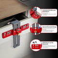 RUITOOL Cabinet Hardware Jig Tool, Aluminium Alloy Cabinet Handle Install Template Tool, Adjustable Punch Locator Drill Template Guide, Cabinet