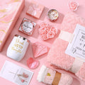 Birthday Gifts for Women Self Care Gift Set, Pink Relaxing Spa Gifts Basket Women Care Package Get Well Soon Gifts, Unique Mothers Day Presents