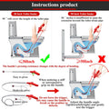 50 Inch Toilet Snake Drain Auger Cleaner Tool, Upgraded Grabber Unclogger Tool, Toilet Auger Clog Remover Tool, Stainless Steel Telescoping Rod