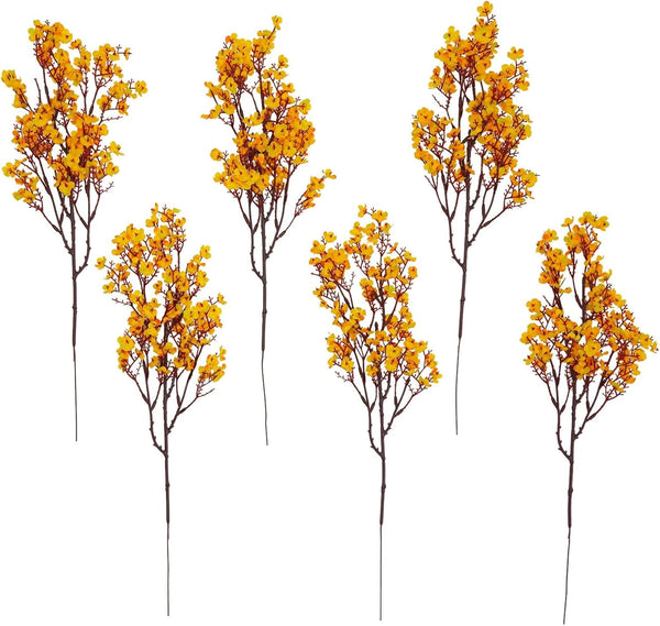 Stockroom plus 6 Pack Silk Artificial Baby'S Breath Flowers with Stem, Babies Breath Faux Flower Bouquet, Fake Floral Arrangement for Table