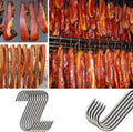 5.12inch Meat Hooks,20Pcs 304 Stainless Steel Butcher Hook Smoking Hooks,Hanging, Drying, Butchering, BBQ, Grilling，Jerky. (5.12in)
