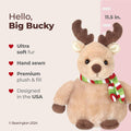 Bearington Big Bucky Reindeer Stuffed Animal, 11.5 Inch Christmas Plush Gifts for Kids, for Ages 3-14 Big Bucky 11.5"