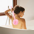 Tbestmax Loofah Back Scrubber Long Handle Shower Body Brush with Soft Mesh Sponge for Women Skin Exfoliating Bath, Massage 2 Count (Pack of 1)