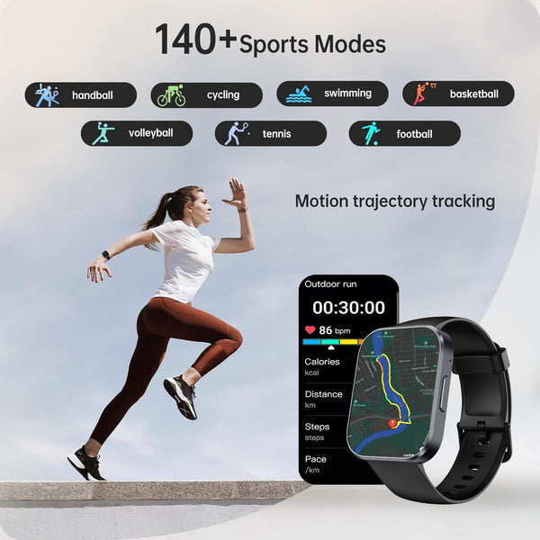 OUKITEL Smart Watch(Answer/Make Call), 1.91" HD Smart Watches for Women Men, Fitness Tracker with Heart Rate Sleep Spo2 Monitor, IP68 Waterproof,