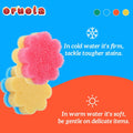 3Pcs Dish Soap Sponge, Dish Washing Sponge,Dual-Sided Temperature Scrubby Sponges,Flower Dual-Sided Sponge for Dish, Bathroom, Kitchen, Washing &